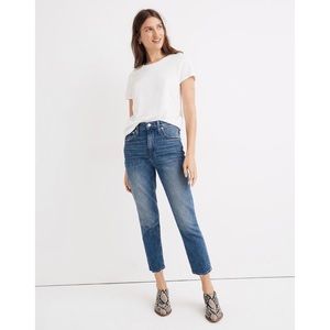 Madewell The High-Rise Slim Boyjean in Lavern Wash